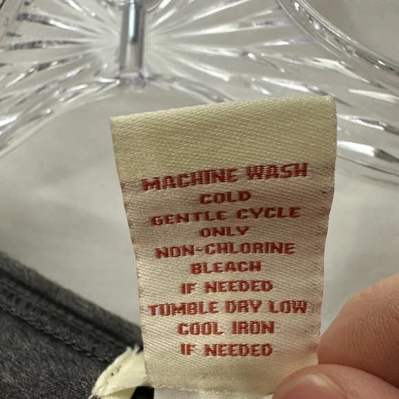 Sundance Catalog Burgundy Velvet Ruched Gray Dulcet Tones Tee Top Size M - Picture 6 of 7